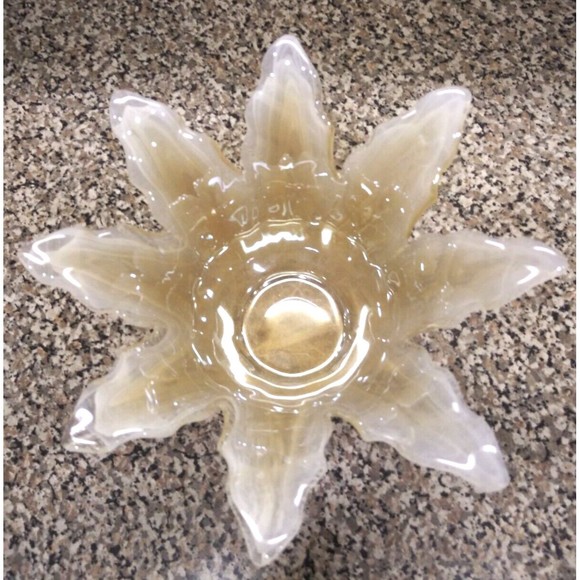 MURANO Italy Art Glass Hand Blown Flower Tealight/Votive Candle Holder NWT - Picture 2 of 5